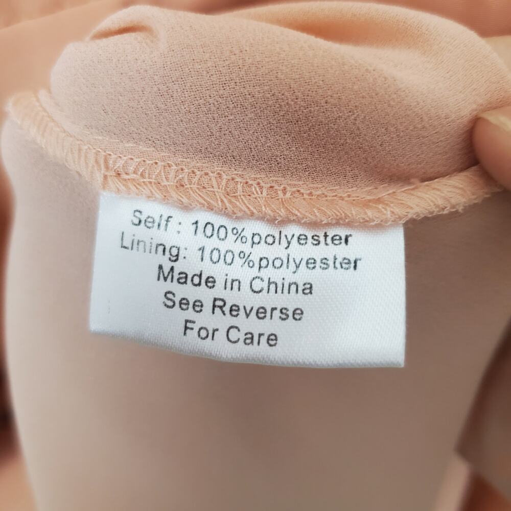 Anthropologie Paper Crown Covilha dress medium peach tie strap - Picture 4 of 9